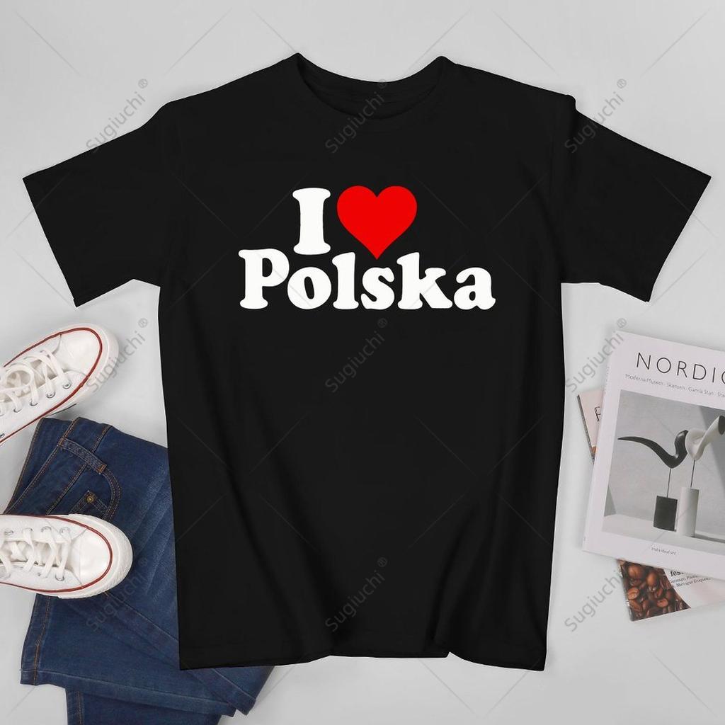 Unisex Unisex Ich liebe Polen Polska Ich liebe Polen Polnisches T-Shirt T-Shirts WoUnisex Jungen 100% Baumwolle T-Shirt