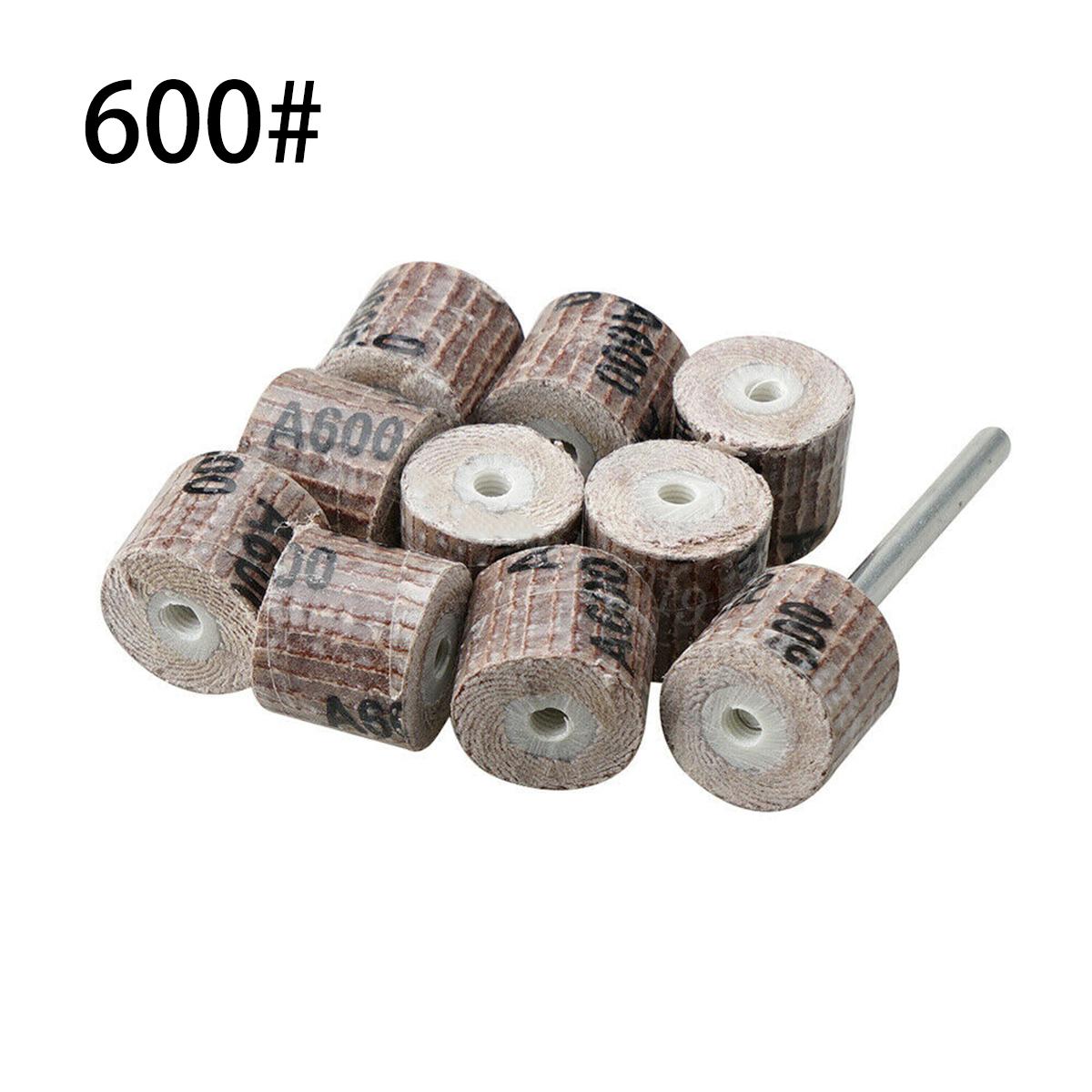 

Flap Wheel Sanding Heads 12mm for Rotary Tools 10 Piece Set with 3mm Shank Grit Selection Includes 80 120 240 320 600
