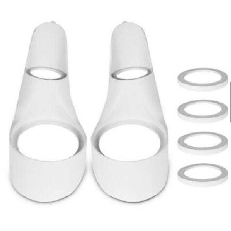 Pair Car Audio Speaker A Column Tweeter Bracket Gasket White For 2 Inch & 4 Inch