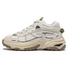 Explorer Rock Blunt Textile, Leather Low Top Casual Shoes Unisex Beige Korean Style 1JM01763E_924