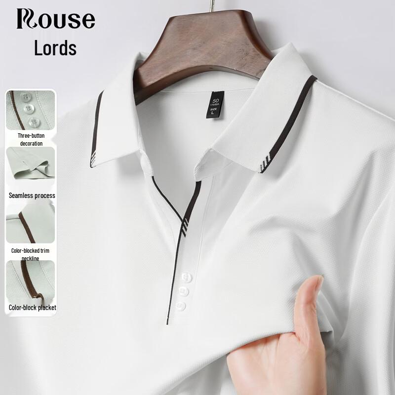 Luozhi Men s Cooling Luxury Short-Sleeve Polo Shirt L/175