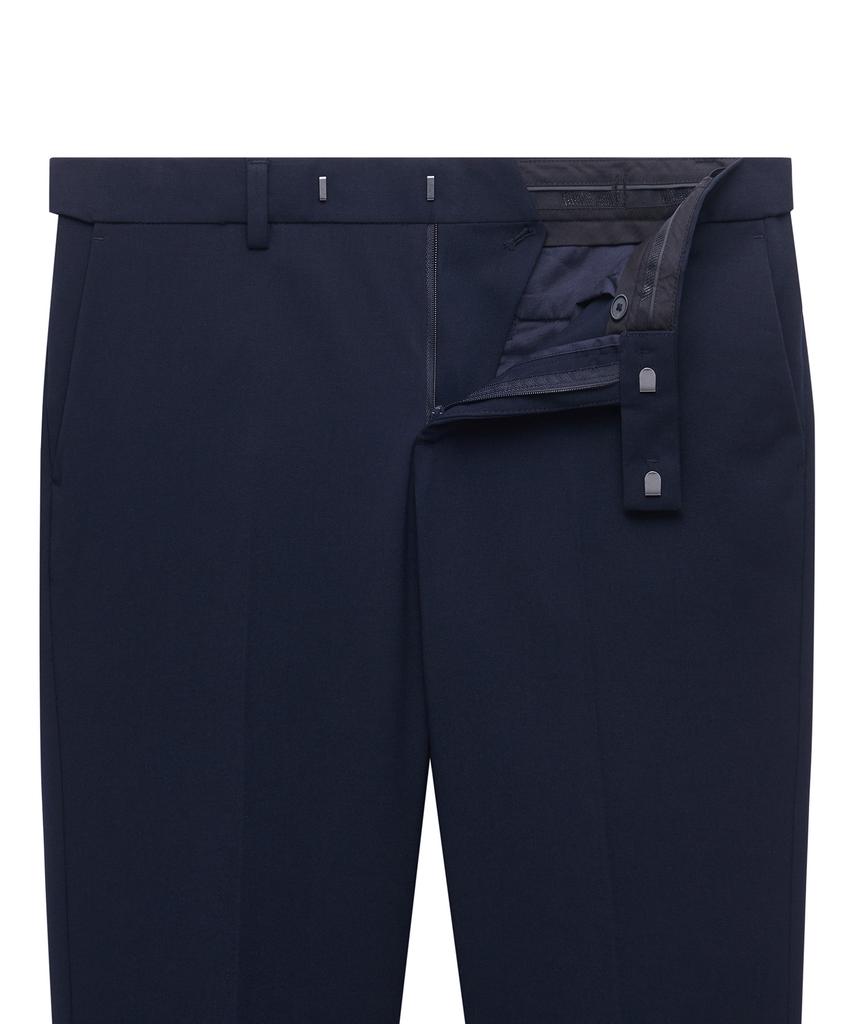Musinsa Standard Lightweight Tapered Hidden Banding Crop Slacks [Deep Blue]