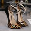 16cm Metal Extreme High Heels Shoes Woman Sexy Leopard Women's Heels Luxury Straps Pumps Party Stripper Dance Shoes Ladies Heels