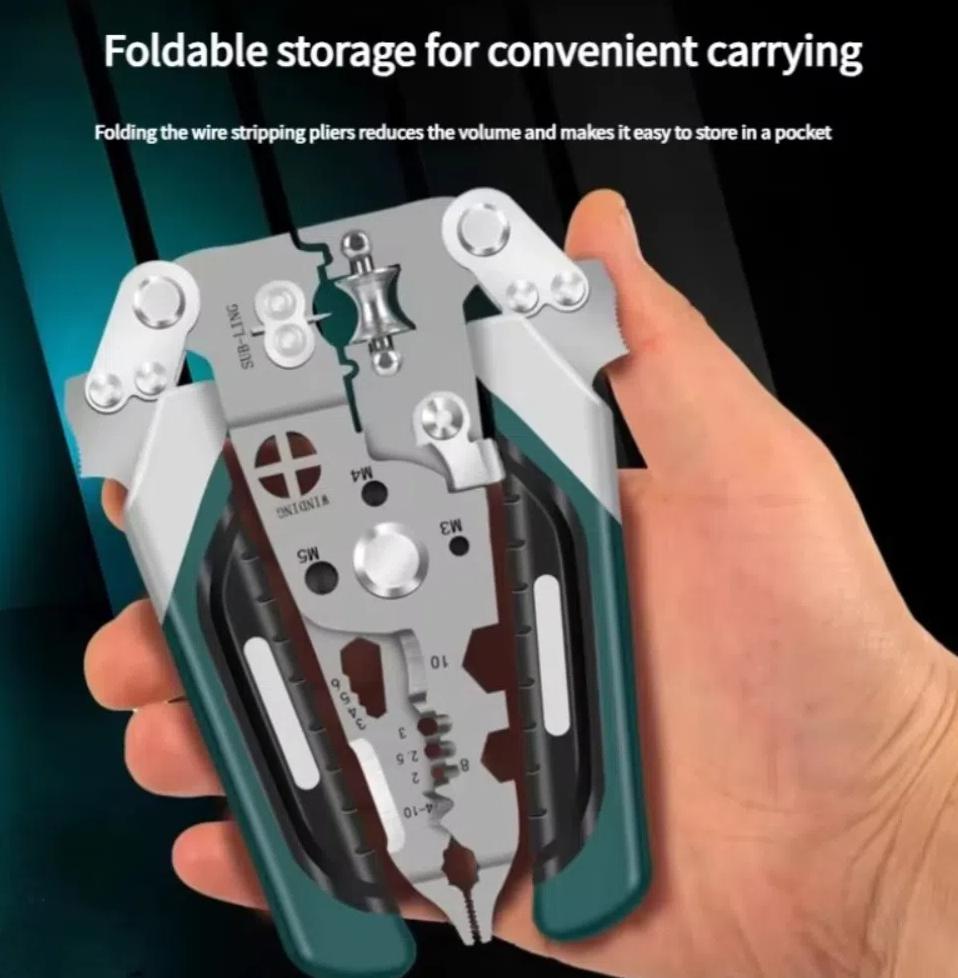 Professionelle Faltbare Abisolierzange Multi-funktionale Draht Schneiden Zangen Automobil