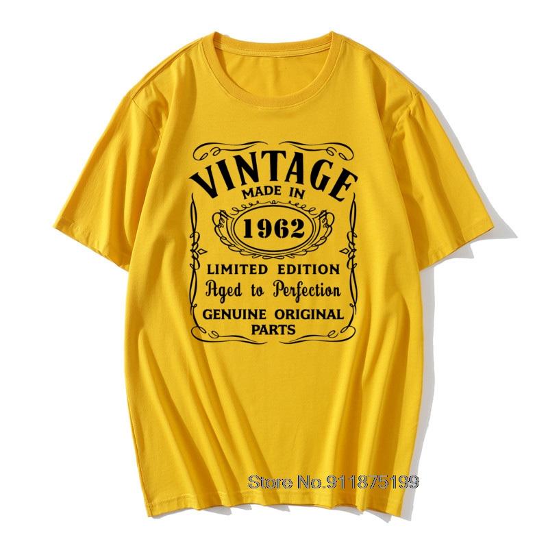 Vintage Made In 1962 T-Shirt Anniversary Present Funny Unisex Graphic Graphic Cotton Short Sleeve Novelty O-Neck Father Tshirt