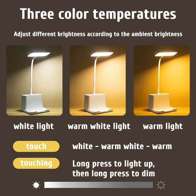 Usb Learning Dormitory Bedroom Bedside Reading Night Light Led Desk Lamp Eye Protection Desk College Student Nightlights