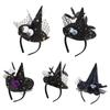 Halloween Cosplay Kostym Hårband Häxhatt Pannband Semesterfest Huvudprydnad