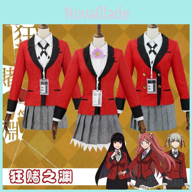 Exquisite Kakegurui Yumeko Jabami School Girls Uniform Full Set Cosplay Costume