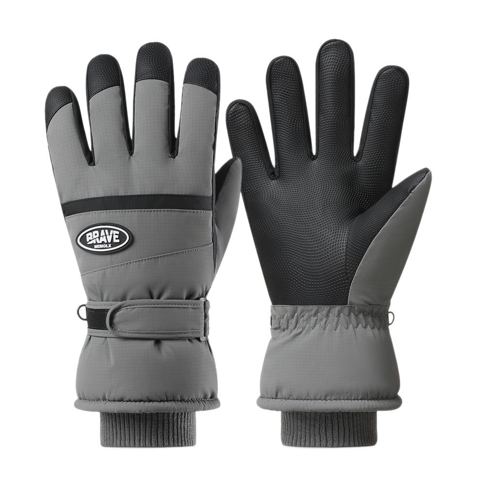 Unisex Vinter Utomhus Skidhandskar: Fleecefodrad, Vattentät, Pekskärmskompatibel och Vindtät.