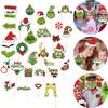 Green Grinch Christmas Party Photo Props Funny Decorative Supplies For Party