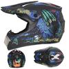 [Free Three-piece Set] Kart Off-road Helmet Electric Motorcycle Helmet Full Helmet for Mountain Downhill Competition