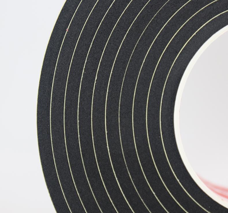 Black High-Viscosity Strong Stick Single-Sided Adhesive Self-Adeptive Anti-Foam Sealing Strip Foam EVA Material Custom Cutting