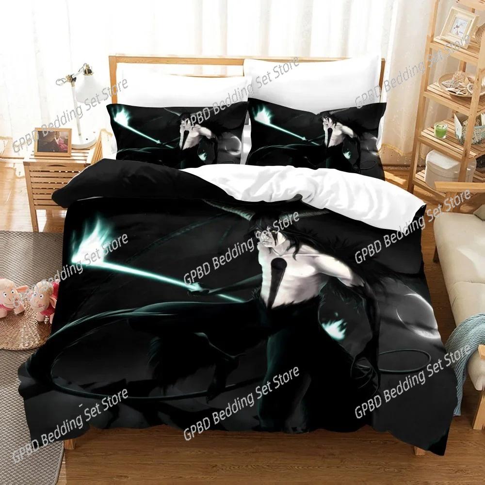 Anime Bleach Toushirou Ichigo Bedding Set Single Twin Double Queen King Cal King Size Bed Linen Set