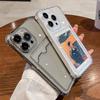 Transparent Soft Silicone Card Bag Phone Case For Samsung Galaxy S25 Ultra S24 FE A56 A54 A52S A36 Case A55 5g A35 A16 A06 Cover