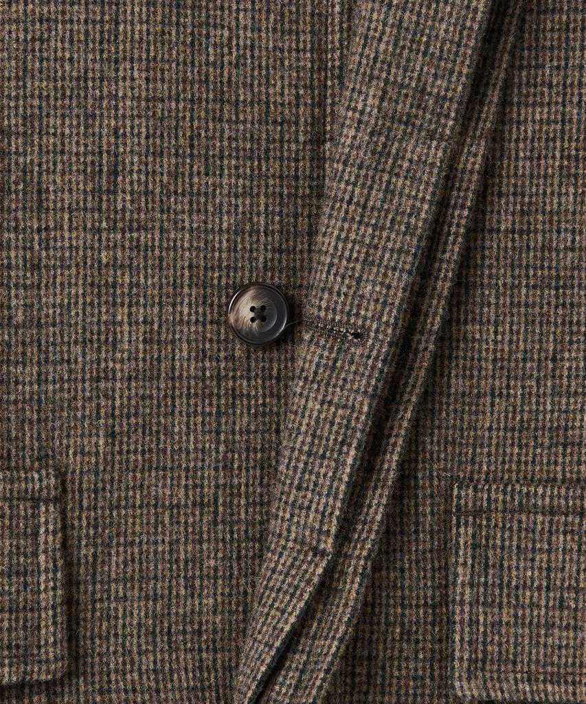 Musinsa Standard Wool Blend Tweed Oversized Half Balmacaan Coat [Brown]