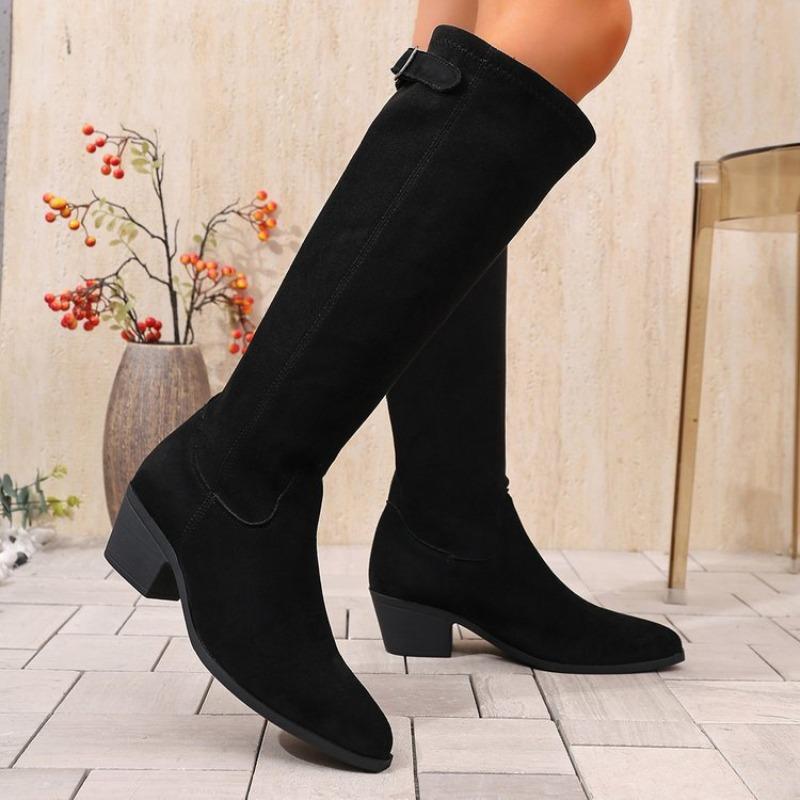 The New Style of Women's Shoes Can Make The Legs Look Slimmer, Including Chunky High-heeled Boots and Long Boots
