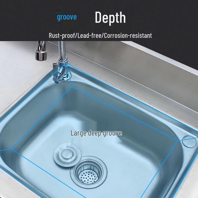 Beifu Stainless Steel Integrated Sink Cabinet with Faucet