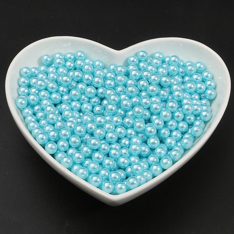 3-10Mm Non-Porous Abs Color Imitation Pearl Loose Beads Diy Handmade Drop Glue Filling Accessories Material Decorative Accessories