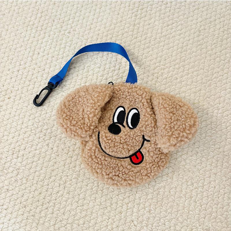 

Ins Style Cute Plush Puppy Outdoor Portable Waste Bag Dispenser Carrier Dog Clean Bag Holder Storage Box Bag Accessories
