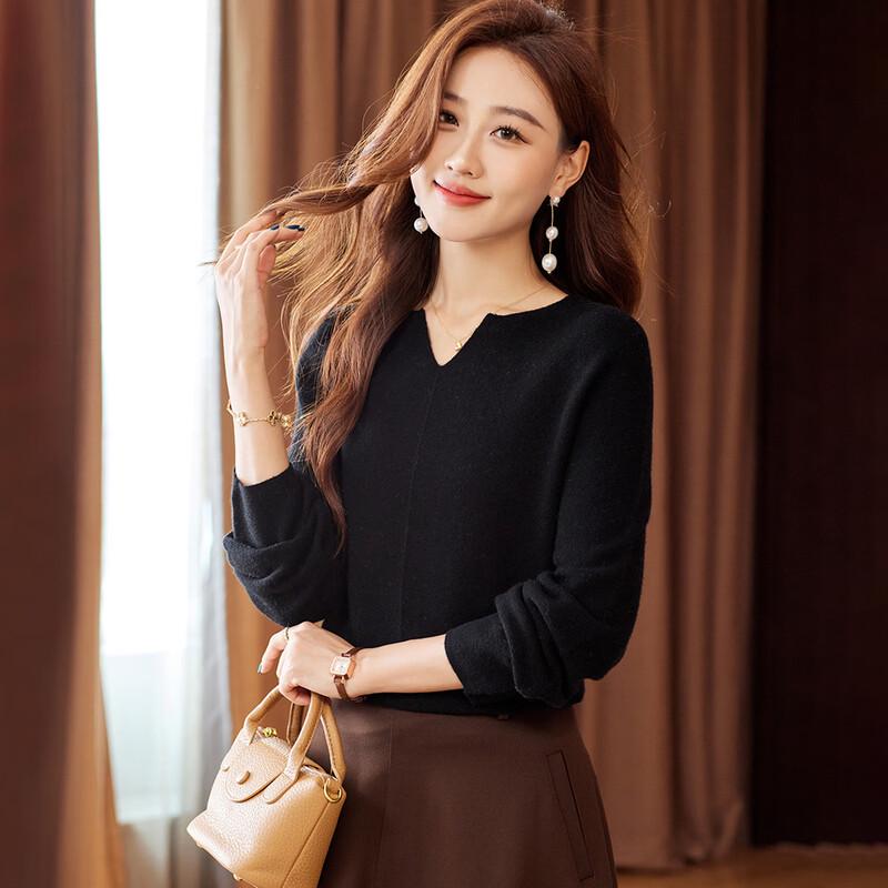 

Handu Yishe Women s V-Neck 100% Wool Sweater L