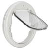 Twoway In Out Pet Dog Cat Flap Magnet Door Round Plastic Doorway Supply White Color