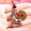 Brass Goat Key Chains Small Ornament Antique Copper Zodiac Animal Sheep Car Keychains Miniature Figurines Accessory
