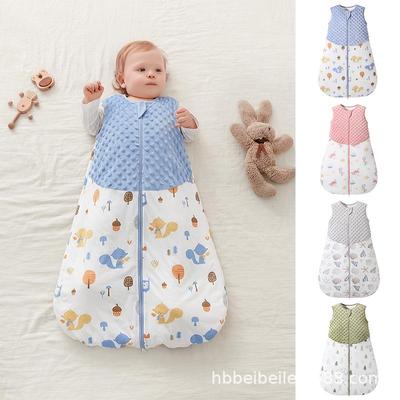 Bazaitu Baby-Schlafsack aus Baumwolle mit Anti-Kick-Effekt – Westen-Stil für Neugeborene im Frühling und Herbst