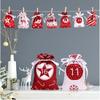 Christmas Fillable Advent Calendar Bags Set Portable Holiday Drawstring Gift Bags for DIY Christmas Decorations