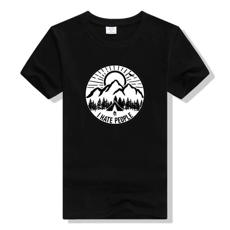 Funny I Hate People T Shirt Vintage Summer Unisex's Cotton T-Shirt Humor Gift Women TShirt Tops O-neck T Shirts Unisex