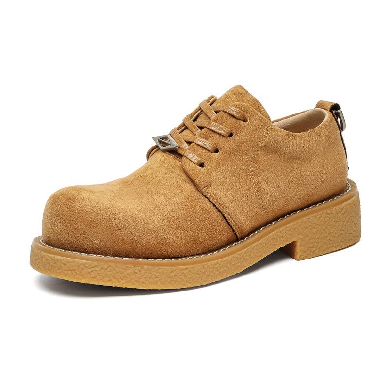 Paris Mickey Derby Shoes Couple Versatile Casual Leather Shoes Platform This Low Top Rhubarb Boots Men 14433-JX