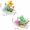 DIY Bouquet Potted Building Blocks Toys, Creative Scene Decoration Parts, Desktop Model Ornaments Nice Gifts for Girls