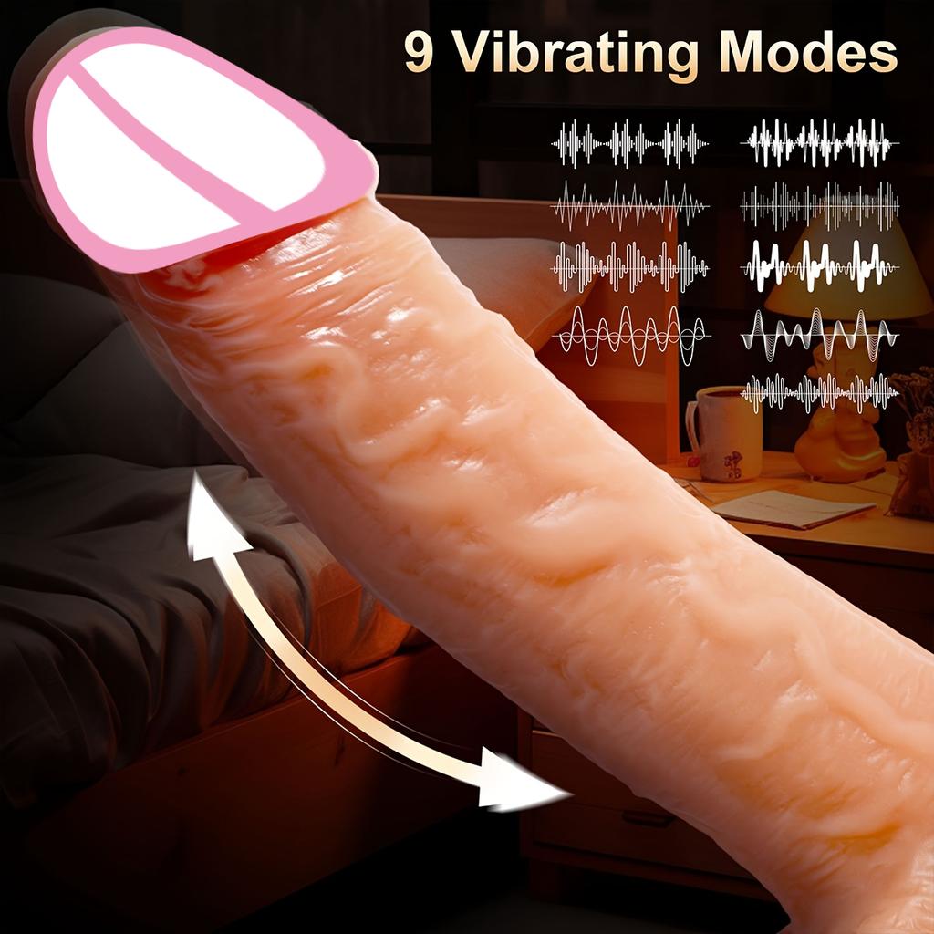 Thrusting Telescopic Realistic Dildo with Suction Cup Heating Swing Sex Toys Vibrator Masturbators Vagina Anal Massager Gode 18+