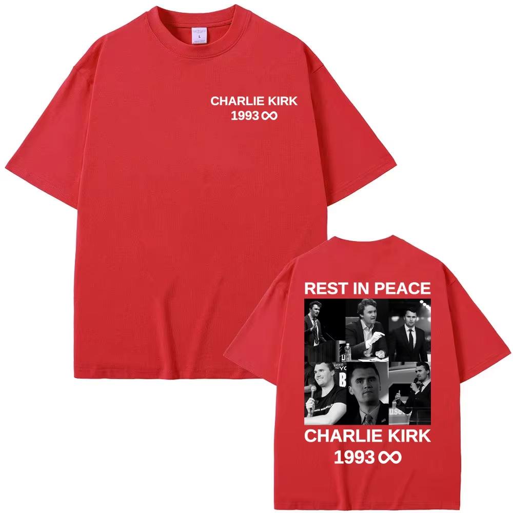 Rest in Peace Charlie Kirk Graphic Tshirts Men Women Retro Fashion Casual ONeck Tshirt Comfort Classic Hip Hop Street T Shirt