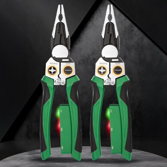 8-in-1 Wire Stripper with Voltage Tester Ergonomic Handle Portable Multi-function Electric Wire