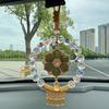 Cultural & Creative Sunflower Song Brocade Crystal Beads Car Hanging Ornament - Festival Koi Abundance Pendant