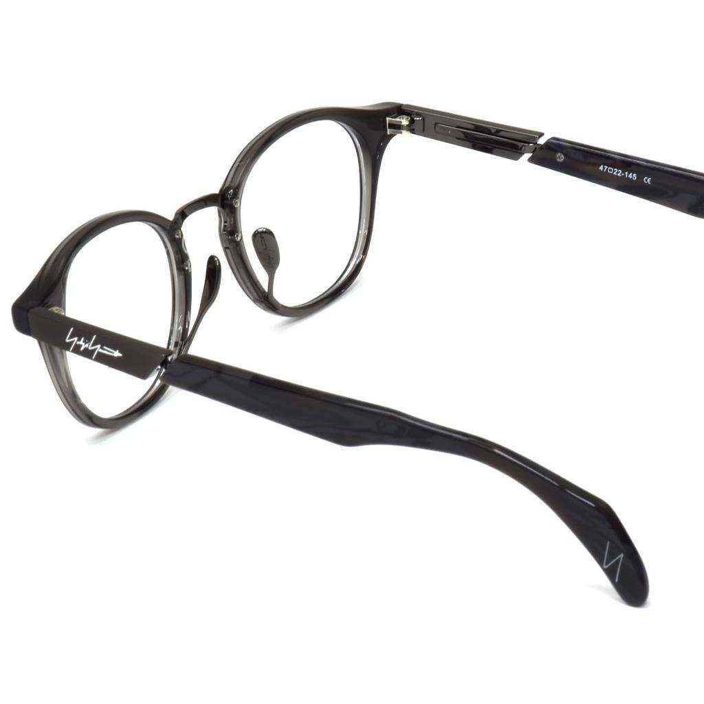 Glasses Frame 2 47 Size Clear Black Yohji Yamamoto Yamamoto Toothpick Made in Japan [Yohji Yamamoto] 19-0075