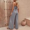 Jumpsuits For Women Sleeveless Spaghetti Strap Womens Jumpsuit Wide Leg With Pockets