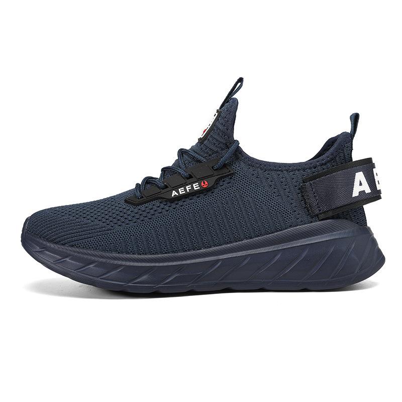 Spring mesh men's shoes lightweight fly-woven mesh casual sports running shoes men's large-size walking shoes