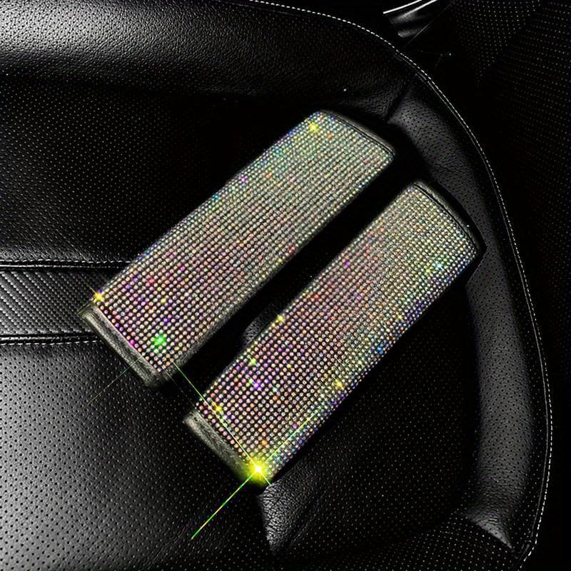1Pcs Bling Car Seat Belt Ornament Rhinestone Shoulder Pads Shoulder Protector Pad Cover Cushion Car Accessories for Women