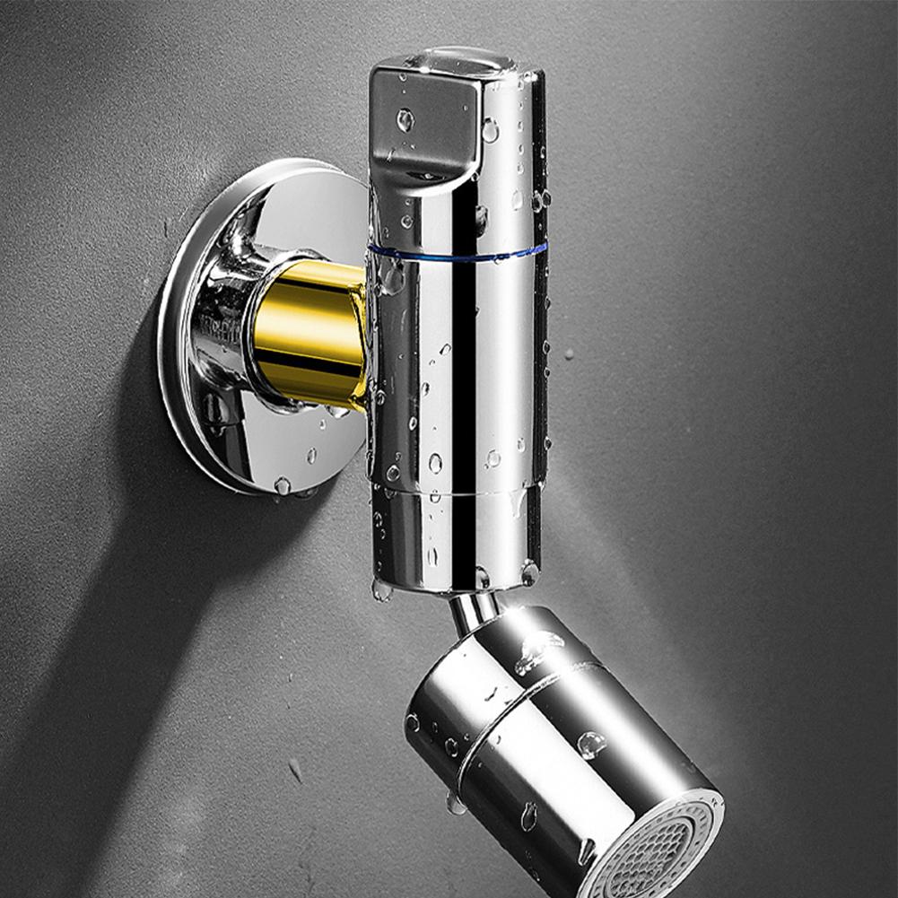 Bathroom Sink Faucet 2-Modes 360 Degree Rotate Brass Corrosion-resistant G1/2 Water Inlet Port Silver/Black/Gray