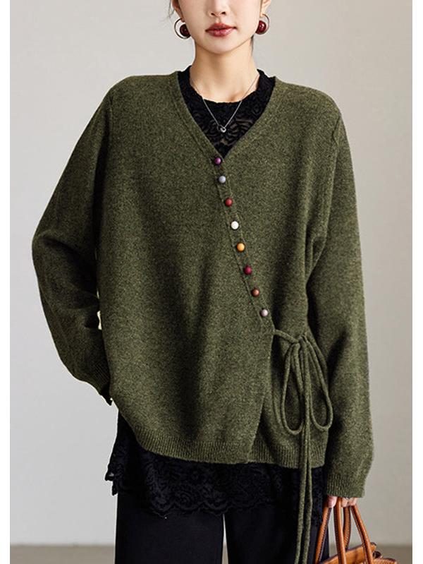 

Модный шерстяной кардиган 2025: Короткий рукав, Свободный крой 0XL