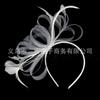 Popular Bridal Mesh Headgear Photo Bow Hair Accessories Jockey Club Feather Hairpin Head Flower