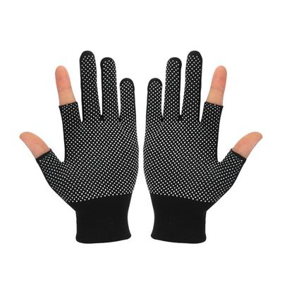 Nylonové bavlněné rukavice s gumovými nopky Balení Rybaření Fitness Cyklistika Ochranné pracovní rukavice Odkryté 2/3/5 prsty