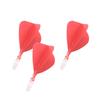 CUESOUL ROSTAK57 T19 Series Mixed Shaft Integrated Kite Shape Set of 3 Two-Tone Dual-Material Flights, Series, (Red) CS-AK57FZ2S