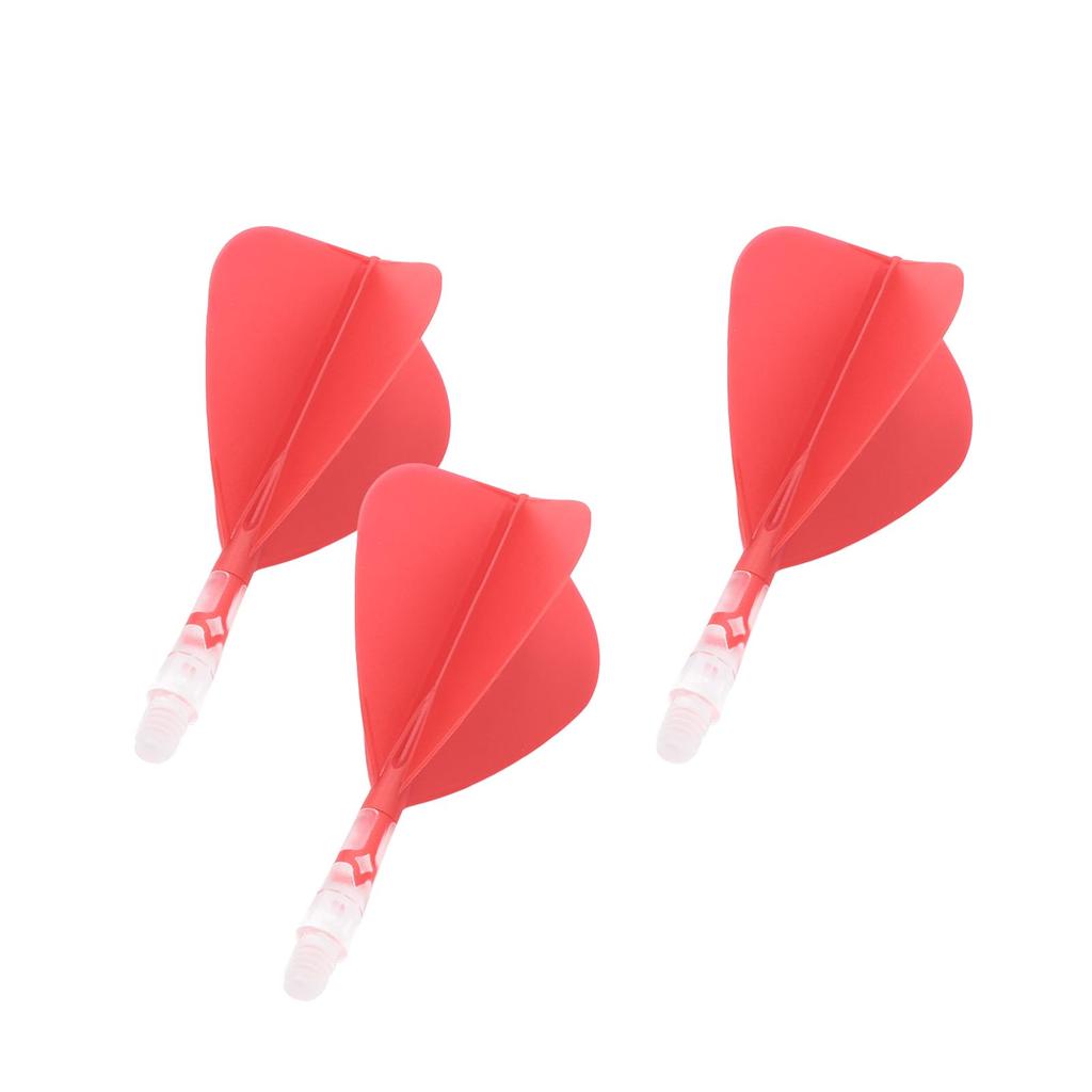 CUESOUL ROSTAK57 T19 Series Mixed Shaft Integrated Kite Shape Set of 3 Two-Tone Dual-Material Flights, Series, (Red) CS-AK57FZ2S