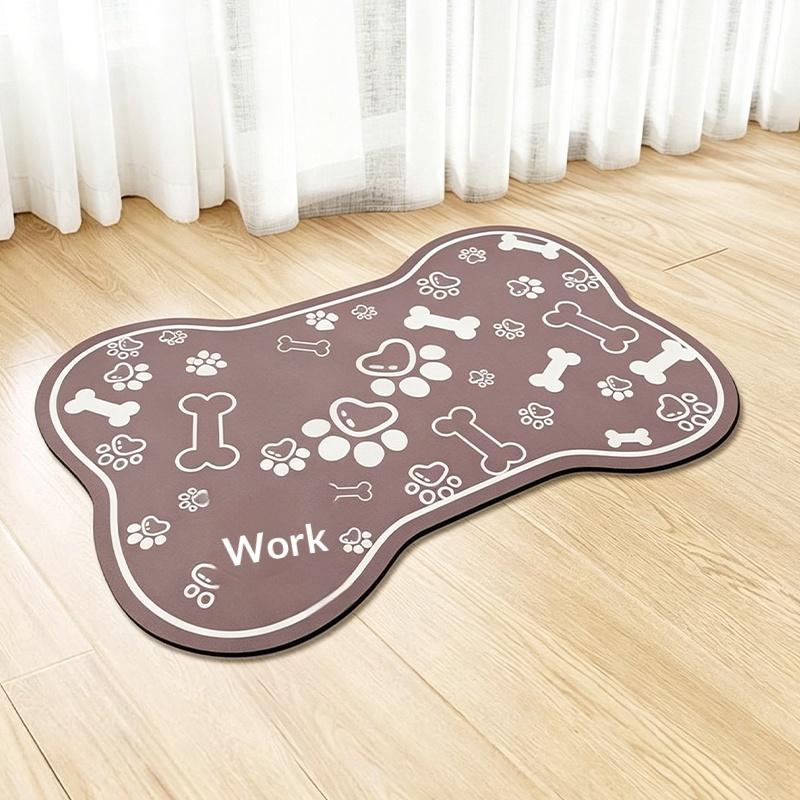 Waterproof Quick Dry Diatomaceous Earth Pet Mat Non Slip Rubber Back Absorbent Placemat for Pet Feeding Bowl
