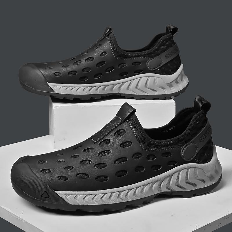 Hollow Out Men Sneakers Breathable Mesh Flats Lightweight Casual Walking Shoes Driving Loafers Ultra-light Male Slip on Footwear