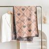 High-End Temperament Scarf Women, Double-Sided Love Winter Warm Shawl, Thickened Scarf