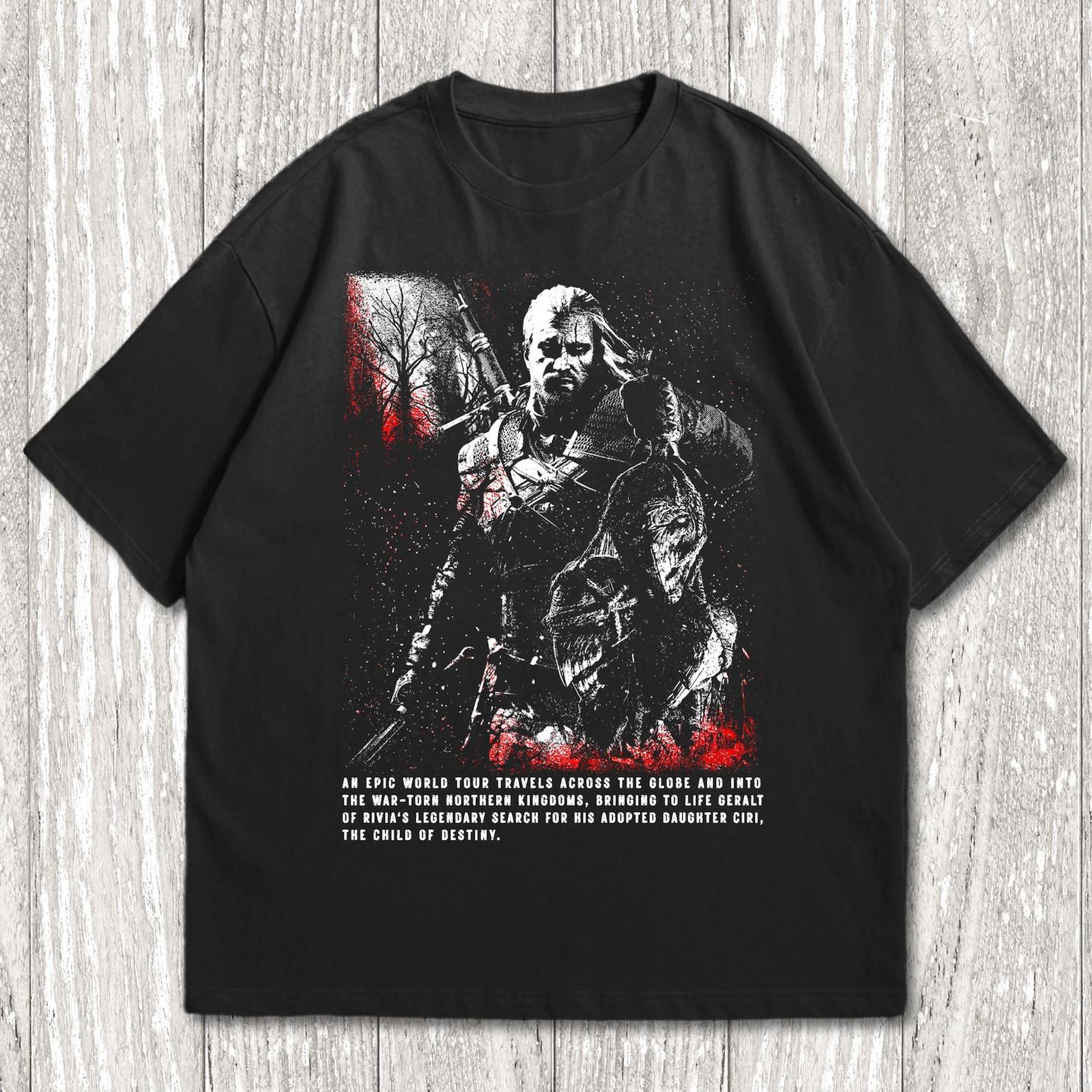 The Witcher Wild Hunt T-Shirt | The Witcher Shirt, Fantasy Gamer Gift 4XL