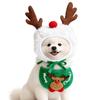 Dog Christmas Costume Festive Pet Hat And Bandana Christmas Puppy Costumes For Gathering Party Photoshoot Photo Props